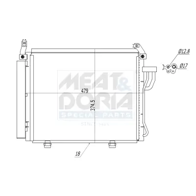Kondensator, Klimaanlage MEAT & DORIA 991114 Bild Kondensator, Klimaanlage MEAT & DORIA 991114