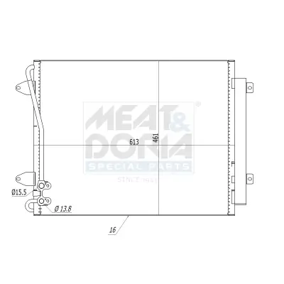 Kondensator, Klimaanlage MEAT & DORIA 991115 Bild Kondensator, Klimaanlage MEAT & DORIA 991115