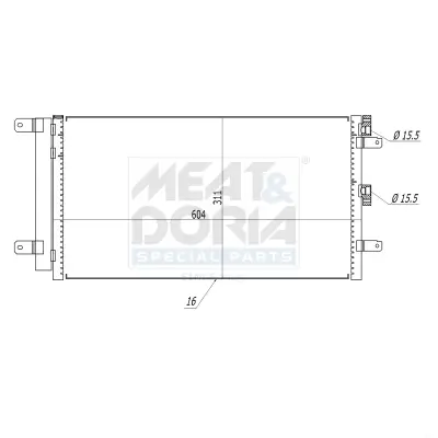 Kondensator, Klimaanlage MEAT & DORIA 991116 Bild Kondensator, Klimaanlage MEAT & DORIA 991116