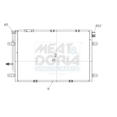 Kondensator, Klimaanlage MEAT & DORIA 991119