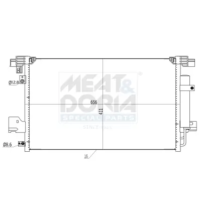 Kondensator, Klimaanlage MEAT & DORIA 991121 Bild Kondensator, Klimaanlage MEAT & DORIA 991121