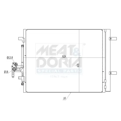 Kondensator, Klimaanlage MEAT & DORIA 991123