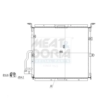 Kondensator, Klimaanlage MEAT & DORIA 991132 Bild Kondensator, Klimaanlage MEAT & DORIA 991132