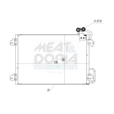 Kondensator, Klimaanlage MEAT & DORIA 991134