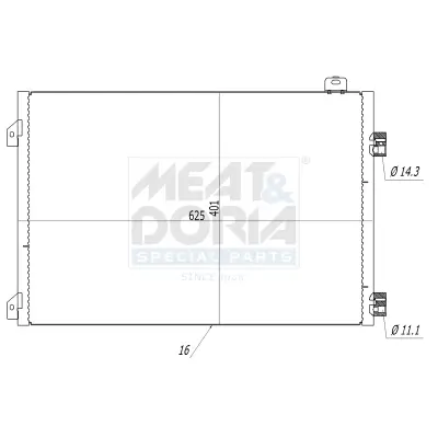 Kondensator, Klimaanlage MEAT & DORIA 991138