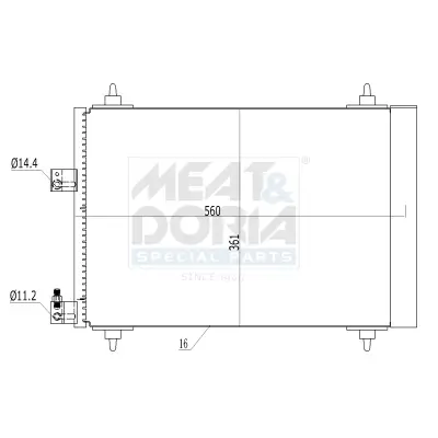 Kondensator, Klimaanlage MEAT & DORIA 991139 Bild Kondensator, Klimaanlage MEAT & DORIA 991139