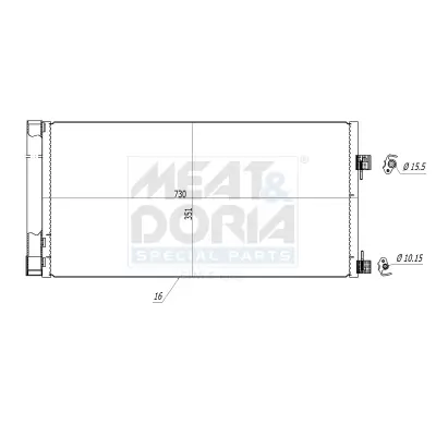 Kondensator, Klimaanlage MEAT & DORIA 991140