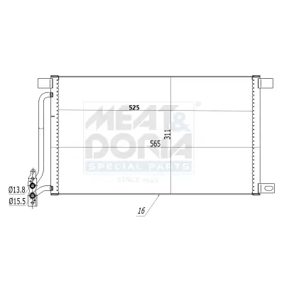 Kondensator, Klimaanlage MEAT & DORIA 991141