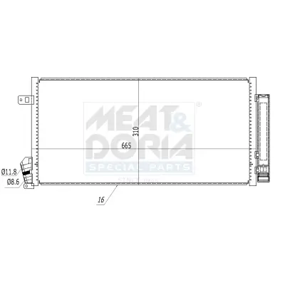 Kondensator, Klimaanlage MEAT & DORIA 991143