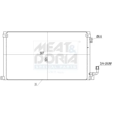 Kondensator, Klimaanlage MEAT & DORIA 991148