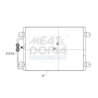 Kondensator, Klimaanlage MEAT & DORIA 991149