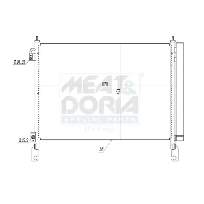 Kondensator, Klimaanlage MEAT & DORIA 991153