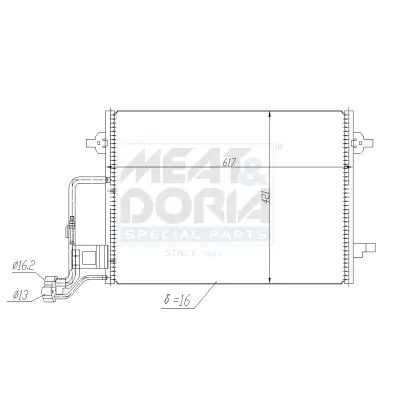 Kondensator, Klimaanlage MEAT & DORIA 991158