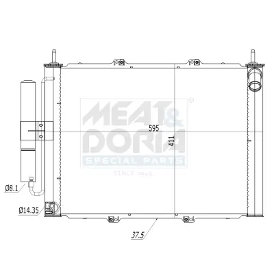 Kondensator, Klimaanlage MEAT & DORIA 991169