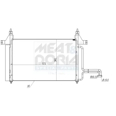 Kondensator, Klimaanlage MEAT & DORIA 991173 Bild Kondensator, Klimaanlage MEAT & DORIA 991173
