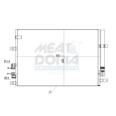 Kondensator, Klimaanlage MEAT & DORIA 991174