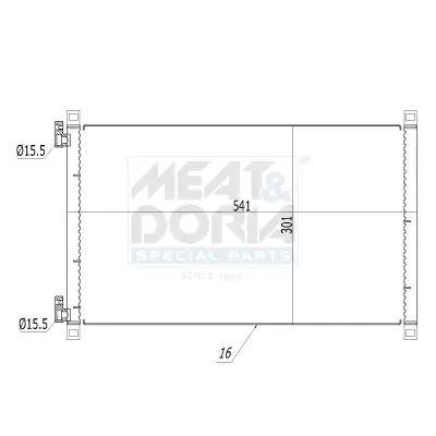 Kondensator, Klimaanlage MEAT & DORIA 991175