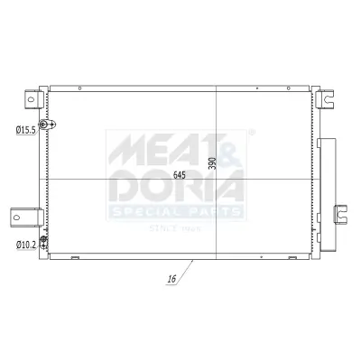 Kondensator, Klimaanlage MEAT & DORIA 991180