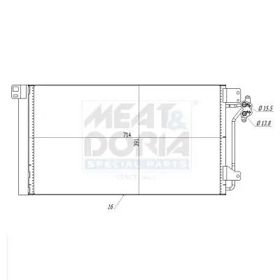 Kondensator, Klimaanlage MEAT & DORIA 991182