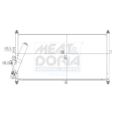 Kondensator, Klimaanlage MEAT & DORIA 991187
