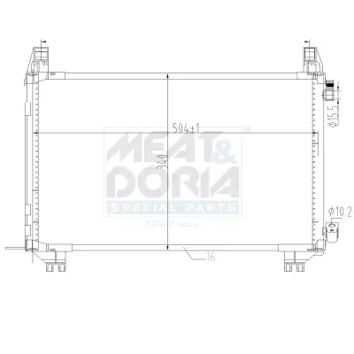 Kondensator, Klimaanlage MEAT & DORIA 991188 Bild Kondensator, Klimaanlage MEAT & DORIA 991188