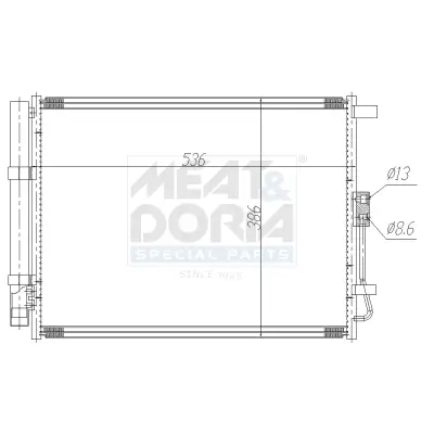 Kondensator, Klimaanlage MEAT & DORIA 991196