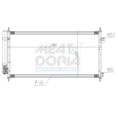 Kondensator, Klimaanlage MEAT & DORIA 991202