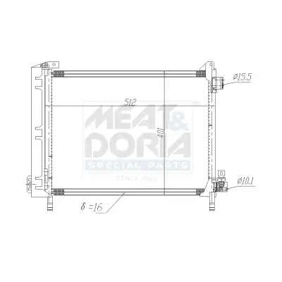 Kondensator, Klimaanlage MEAT & DORIA 991210
