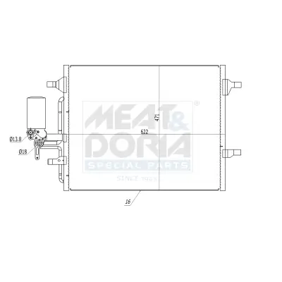 Kondensator, Klimaanlage MEAT & DORIA 991211