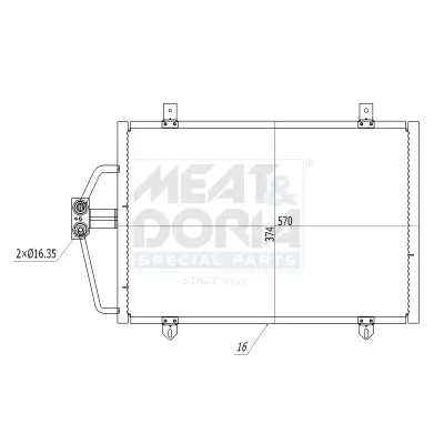 Kondensator, Klimaanlage MEAT & DORIA 991219 Bild Kondensator, Klimaanlage MEAT & DORIA 991219