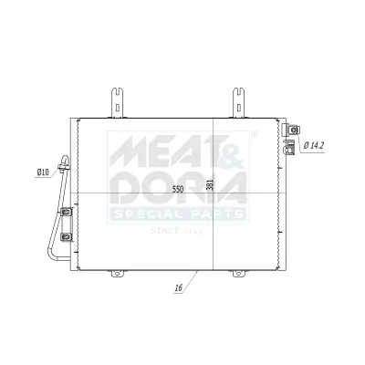 Kondensator, Klimaanlage MEAT & DORIA 991220