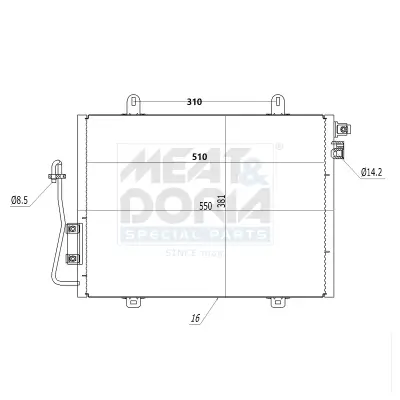 Kondensator, Klimaanlage MEAT & DORIA 991223 Bild Kondensator, Klimaanlage MEAT & DORIA 991223