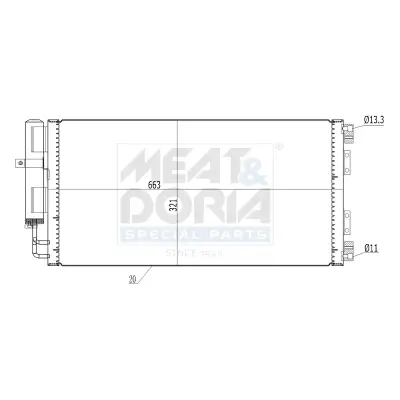 Kondensator, Klimaanlage MEAT & DORIA 991228