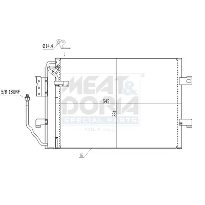 Kondensator, Klimaanlage MEAT & DORIA 991232