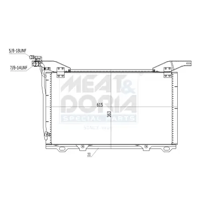 Kondensator, Klimaanlage MEAT & DORIA 991233