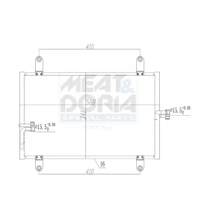 Kondensator, Klimaanlage MEAT & DORIA 991237