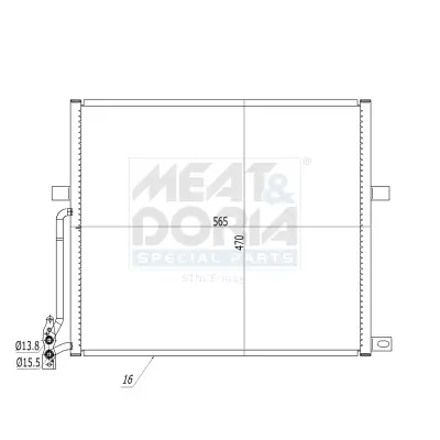 Kondensator, Klimaanlage MEAT & DORIA 991239 Bild Kondensator, Klimaanlage MEAT & DORIA 991239