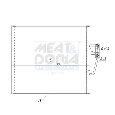 Kondensator, Klimaanlage MEAT & DORIA 991241 Bild Kondensator, Klimaanlage MEAT & DORIA 991241