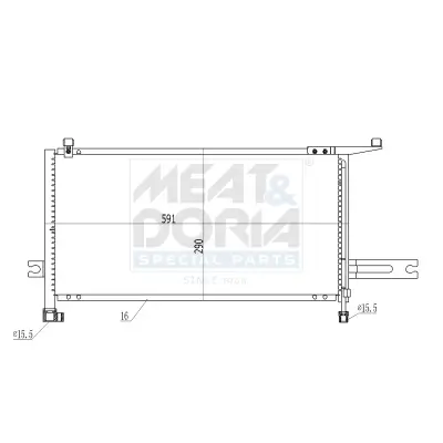 Kondensator, Klimaanlage MEAT & DORIA 991247 Bild Kondensator, Klimaanlage MEAT & DORIA 991247