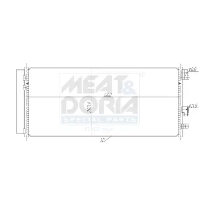 Kondensator, Klimaanlage MEAT & DORIA 991251 Bild Kondensator, Klimaanlage MEAT & DORIA 991251