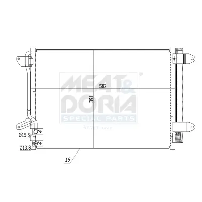 Kondensator, Klimaanlage MEAT & DORIA 991253 Bild Kondensator, Klimaanlage MEAT & DORIA 991253