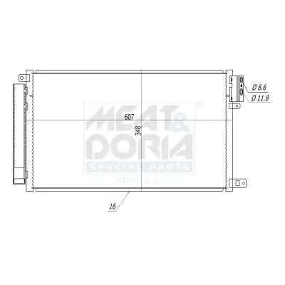 Kondensator, Klimaanlage MEAT & DORIA 991255