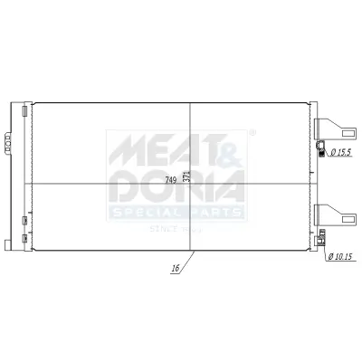 Kondensator, Klimaanlage MEAT & DORIA 991256