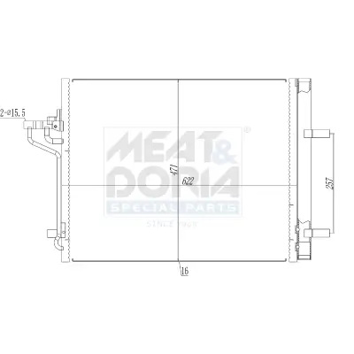 Kondensator, Klimaanlage MEAT & DORIA 991257
