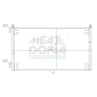 Kondensator, Klimaanlage MEAT & DORIA 991259