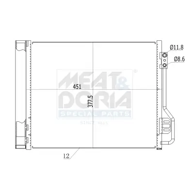 Kondensator, Klimaanlage MEAT & DORIA 991260