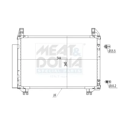 Kondensator, Klimaanlage MEAT & DORIA 991268