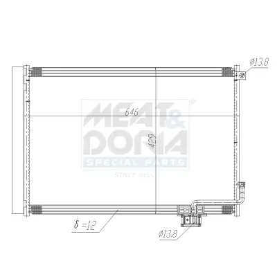 Kondensator, Klimaanlage MEAT & DORIA 991272