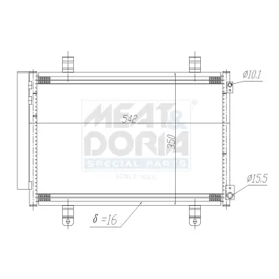 Kondensator, Klimaanlage MEAT & DORIA 991273