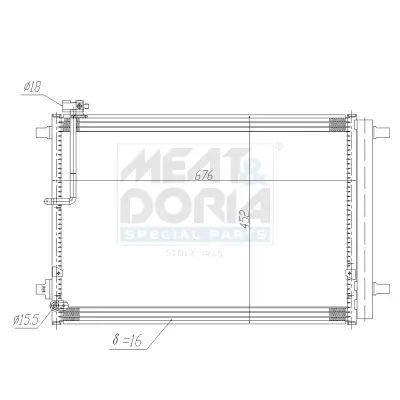 Kondensator, Klimaanlage MEAT & DORIA 991274 Bild Kondensator, Klimaanlage MEAT & DORIA 991274